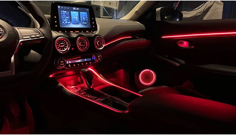 Sistema LED RGB Carro Luzes Ambiente Light Universal Interior APP