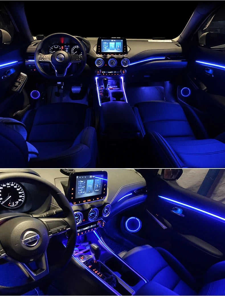 Sistema LED RGB Carro Luzes Ambiente Light Universal Interior APP