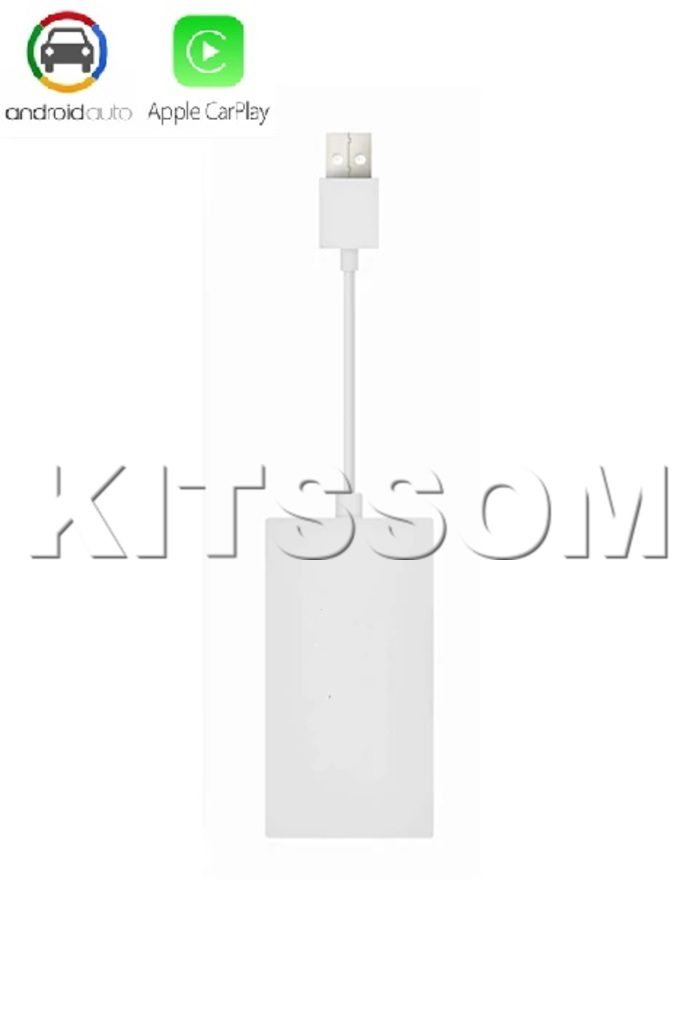 Módulo Interface Dongle Carplay para Iphone via Cabo ou Sem Fio, e ANDROID Auto via Cabo-V2 CAR AUDIO-Kitssom
