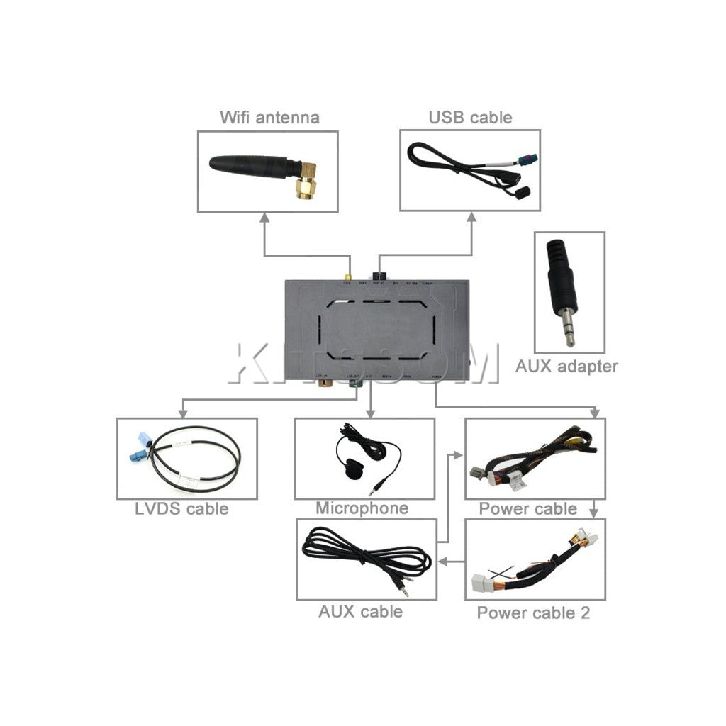 Interface Carplay V2 Audi Q5 2009 2010 2011 2012 2013 2014 2015 2016 2017-V2 CAR AUDIO-Kitssom
