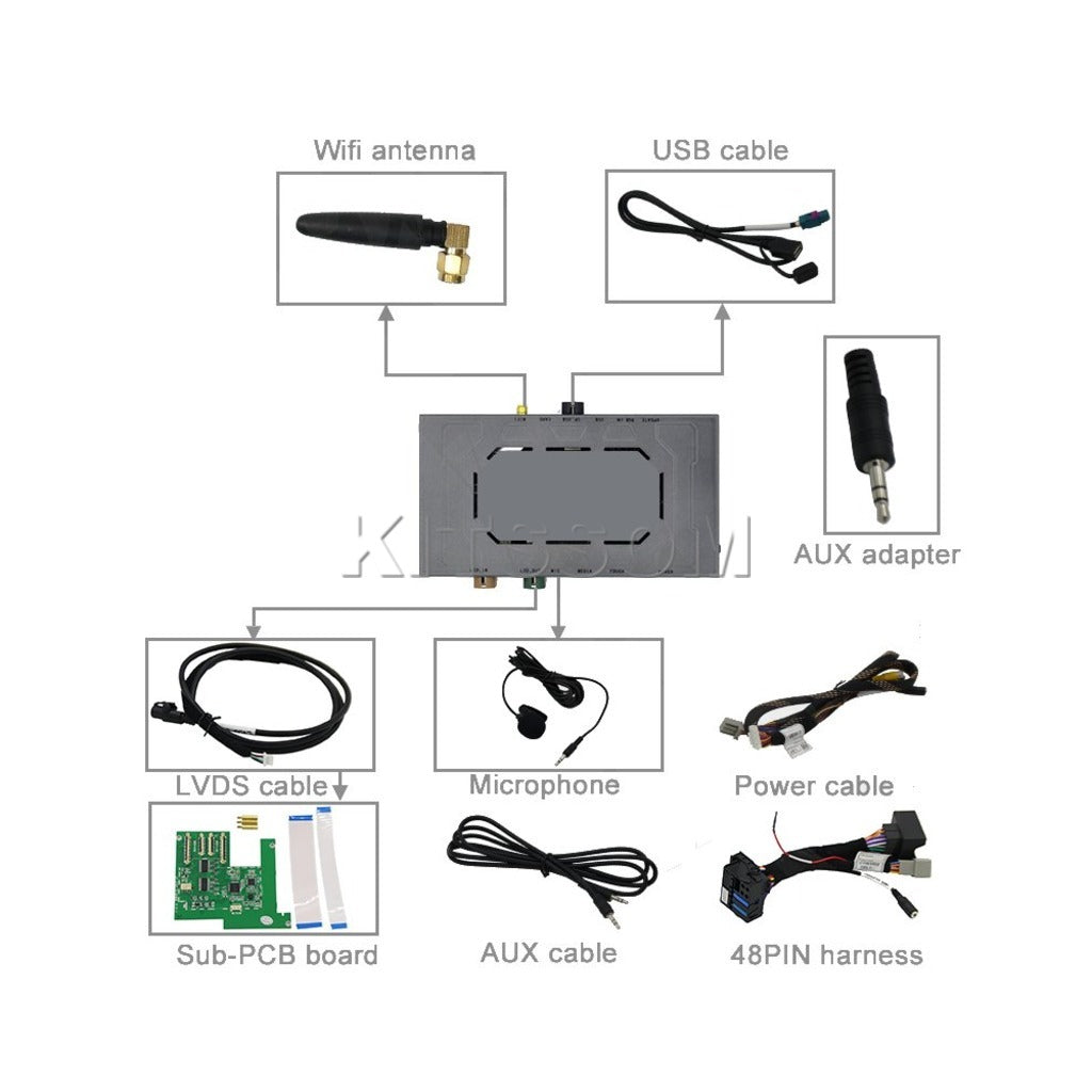 Interface Carplay V2 Porsche Cayenne, Macan, Boxster, Panamera, 911, 912 2011 2012 2013 2014 2015-V2 CAR AUDIO-Kitssom