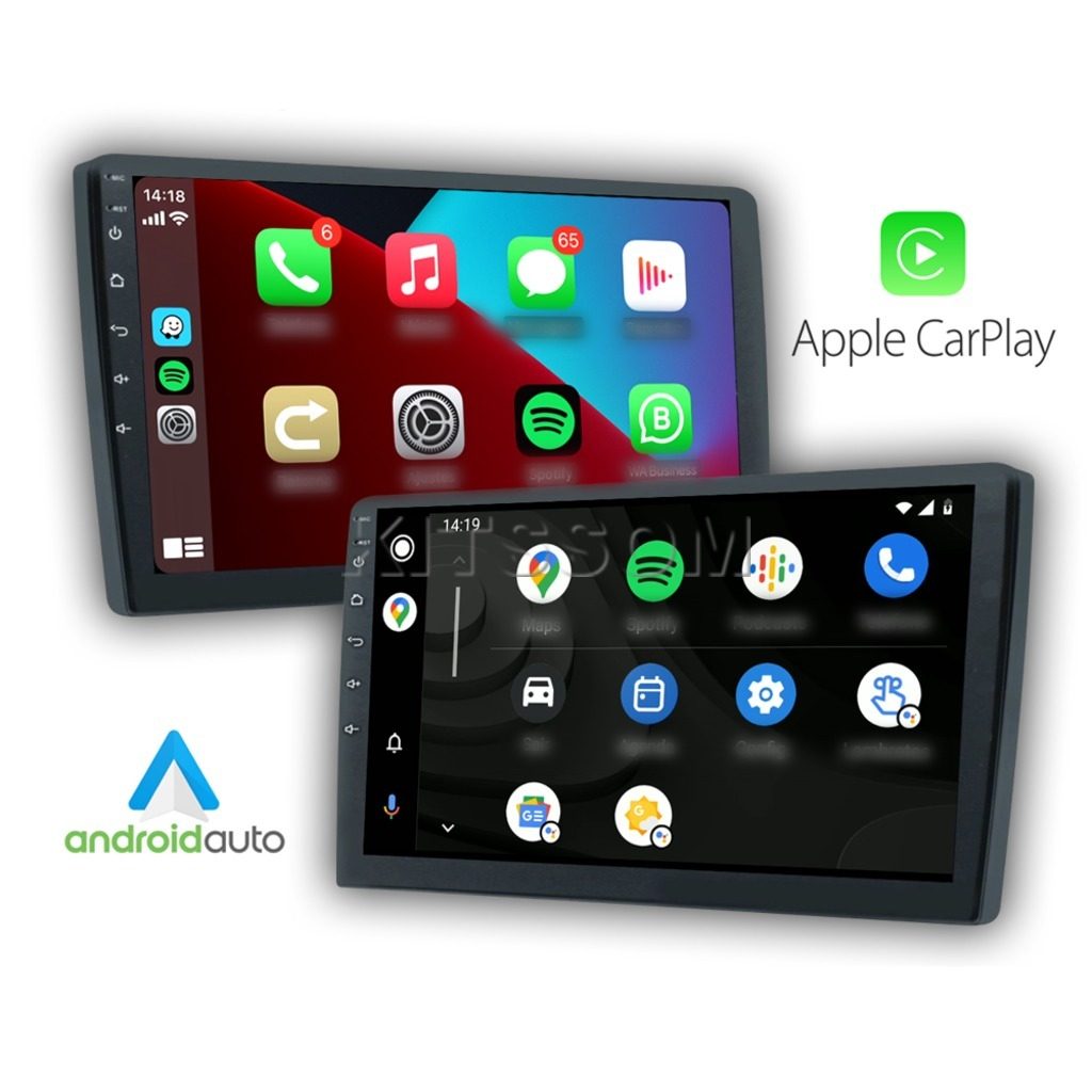 Suporte a CarPlay e Android Auto para diversos modelos de veículos.