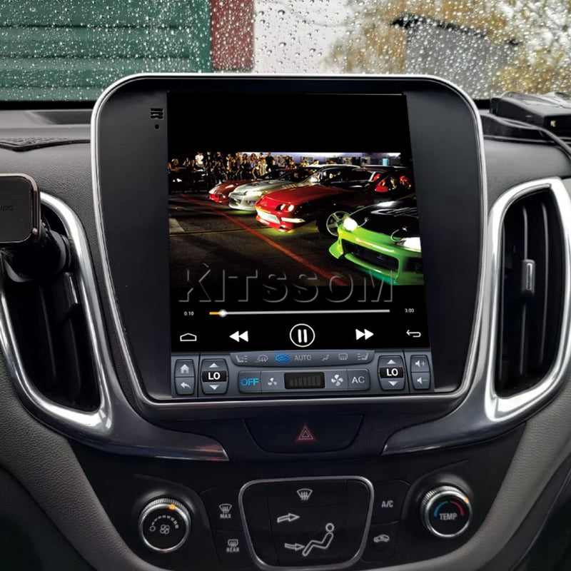 Central multimídia 9.7" vertical Equinox com interface moderna