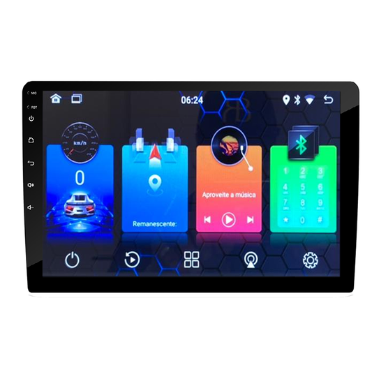 Central Multimídia Android Universal V2 Light com tela de 9” para carros.