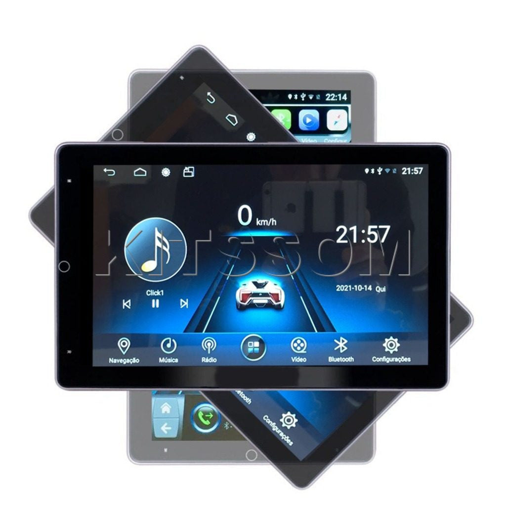 Central multimídia universal Tesla com tela de 10 polegadas giratória.