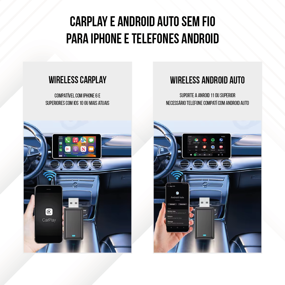 Adaptador wireless para espelhamento de celular