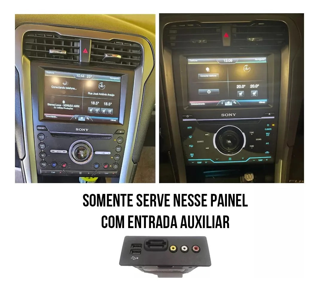 Multimídia Ford Fusion 2013 2014 2015 2016 2017 V2 Tesla 13.6"