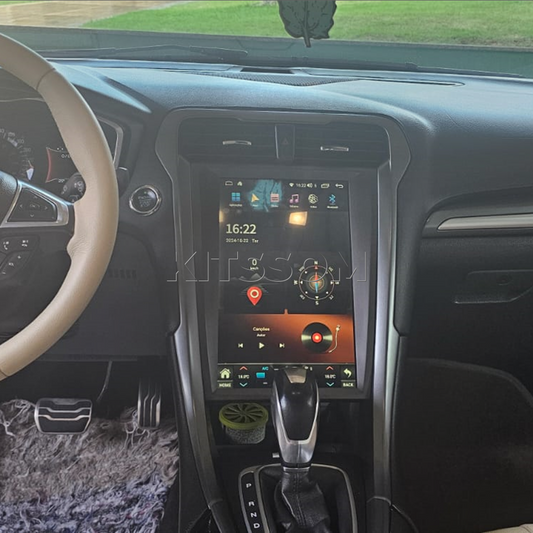 Multimídia Ford Fusion 2012 2013 2014 2015 2016 V2 Tesla 12.1"