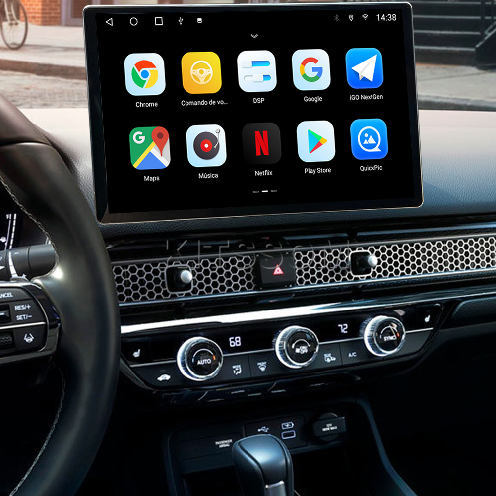 Central multimídia 13 polegadas para Honda Civic com CarPlay