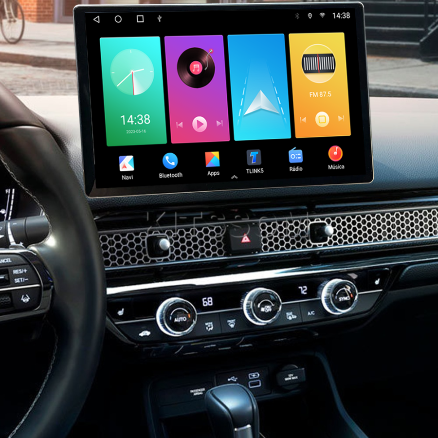 Multimídia Tesla 13" para Honda Civic geração 11 com Android V2