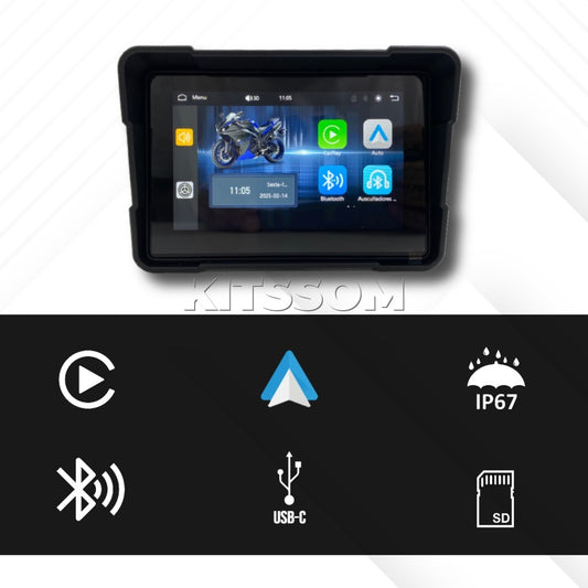 Multimidia Monitor Moto Carplay Android Auto Sem Fio-Kitssom-Kitssom
