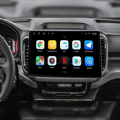 Multimídia Fiat Toro 2022 2023 2024 2025 V2 Tesla 13"