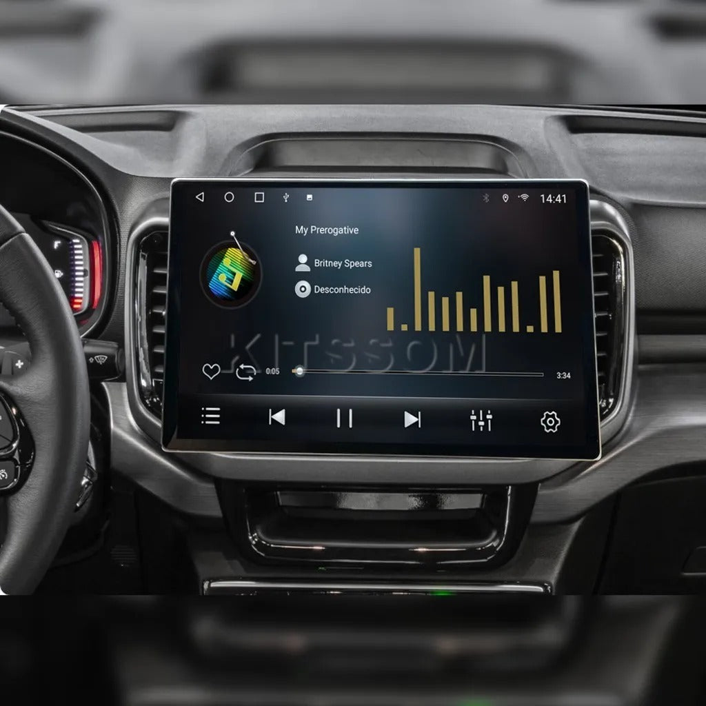 Multimídia Fiat Toro 2022 2023 2024 2025 V2 Tesla 13"