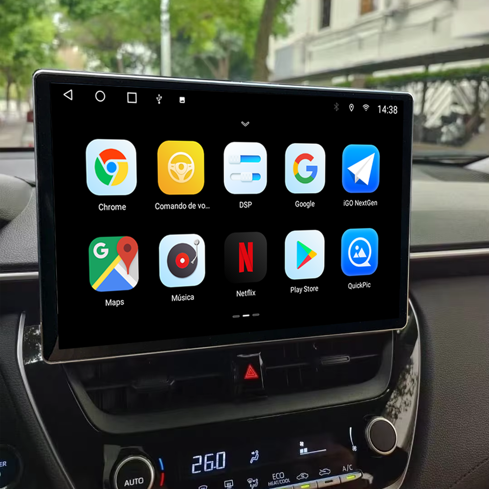 Multimídia Toyota Corolla 2022 2023 2024 2025 2026 V2 Tesla 13"