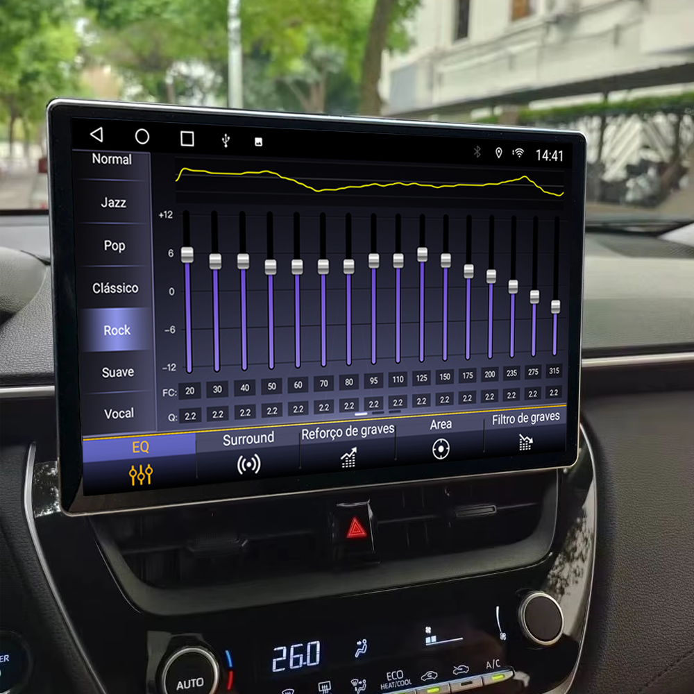 Multimídia Toyota Corolla 2022 2023 2024 2025 2026 V2 Tesla 13"