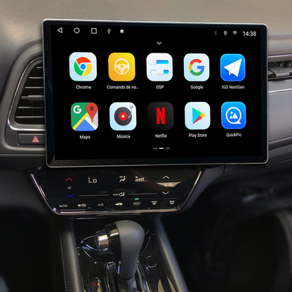 Multimídia Honda HRV 2016 2017 2018 2019 2020 2021 V2 Tesla 13" 2014 2015