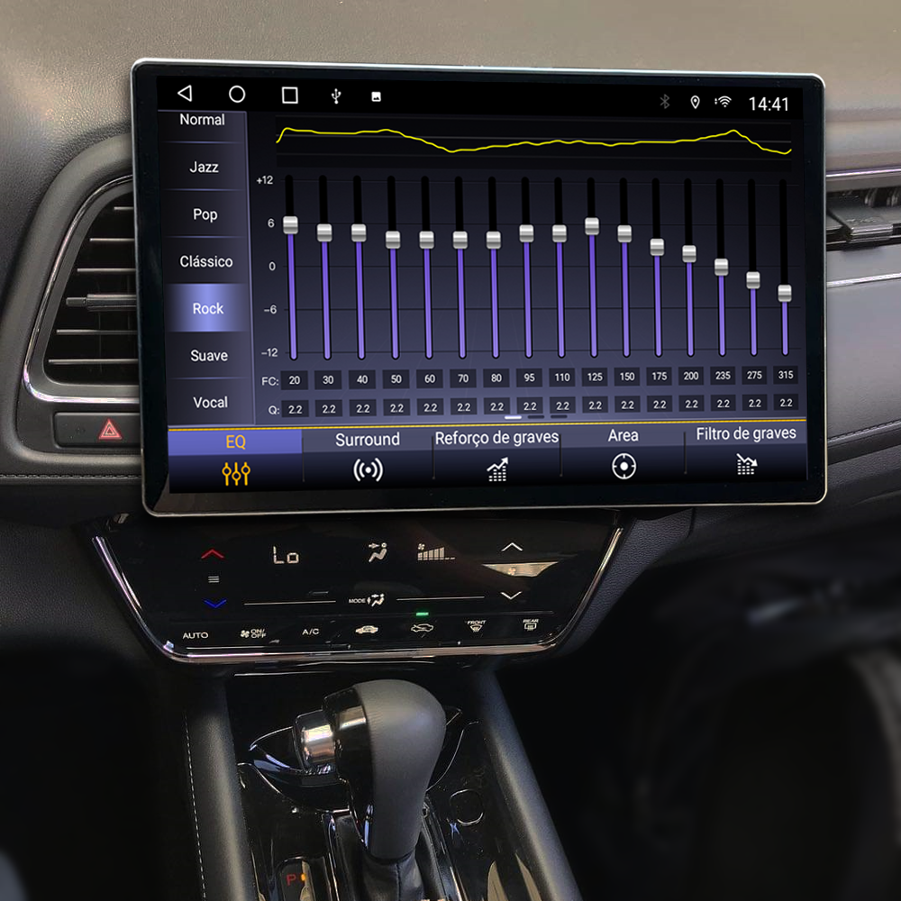 Multimídia Honda HRV 2016 2017 2018 2019 2020 2021 V2 Tesla 13" 2014 2015