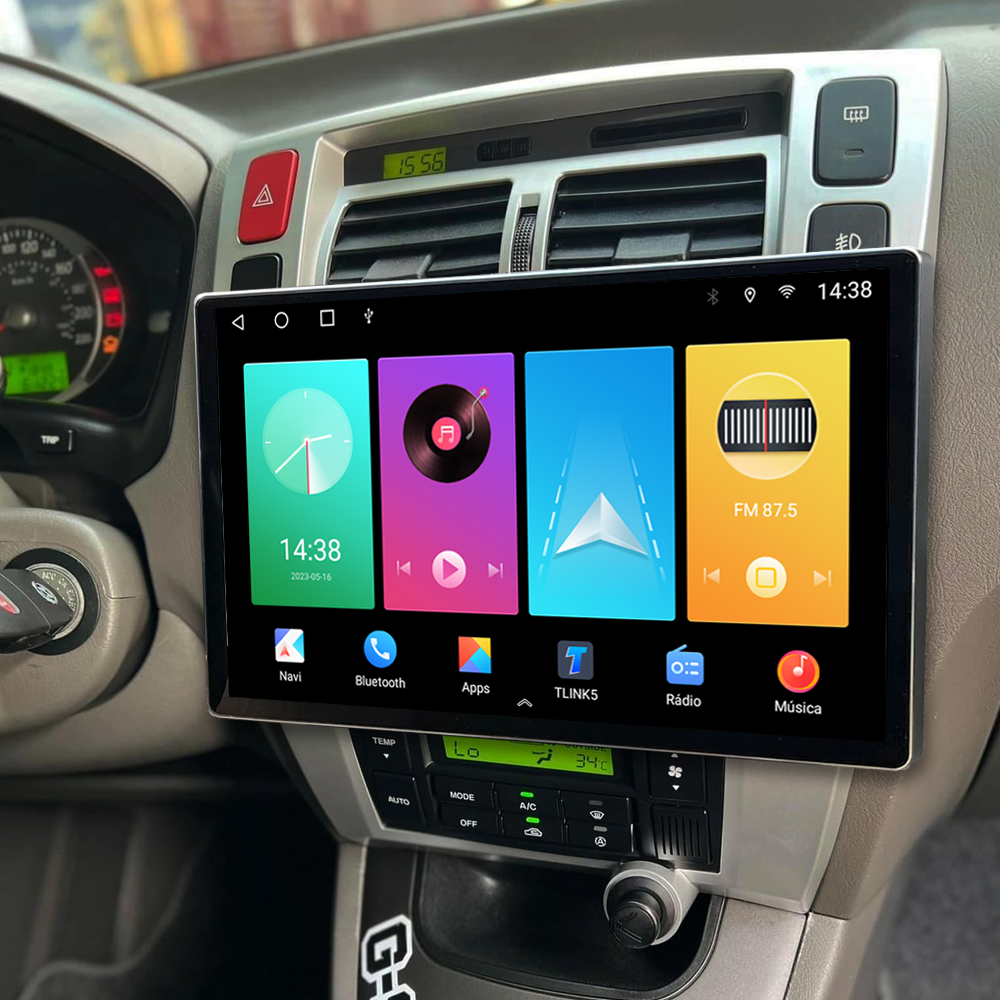 Multimídia Hyundai Tucson 2011 2012 2013 2014 2015 V2 Tesla 13" 2007 2008 2009 2010