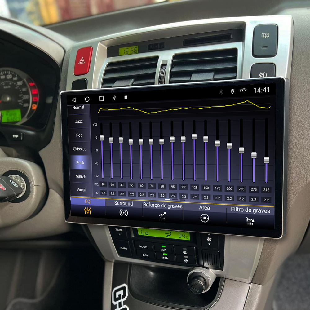 Multimídia Hyundai Tucson 2011 2012 2013 2014 2015 V2 Tesla 13" 2007 2008 2009 2010