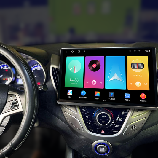 Multimídia Hyundai Veloster 2014 2015 2016 2017 V2 Tesla 13" 2011 2012 2013