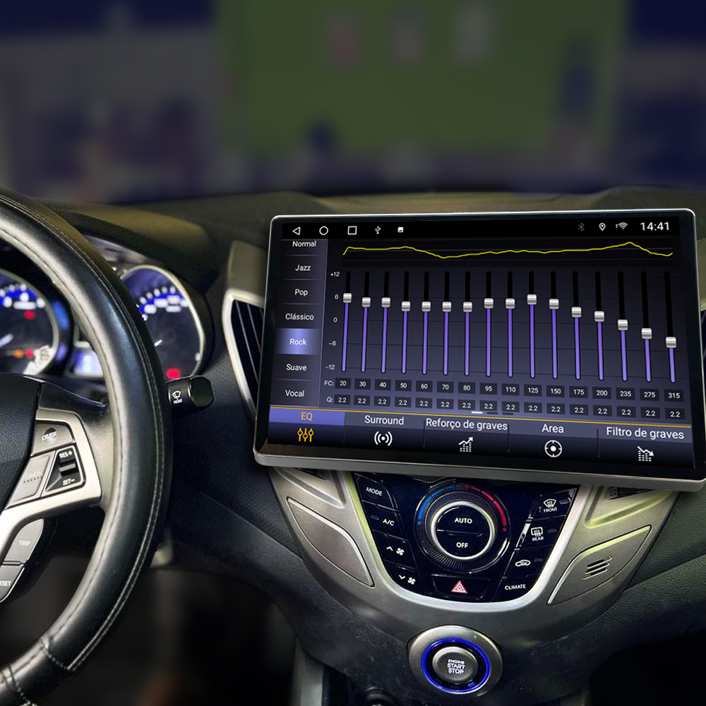 Multimídia Hyundai Veloster 2014 2015 2016 2017 V2 Tesla 13" 2011 2012 2013