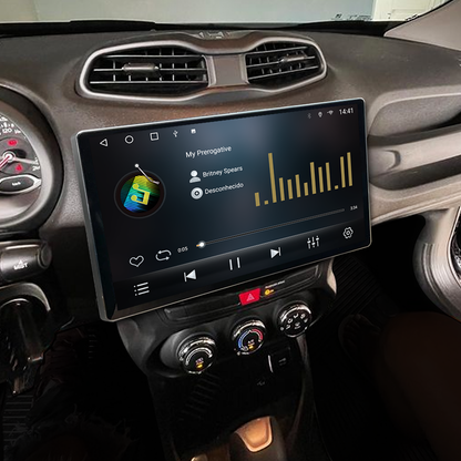 Multimídia Jeep Renegade 2019 2020 2021 2022 2023 V2 Tesla 13" 2015 2016 2017 2018