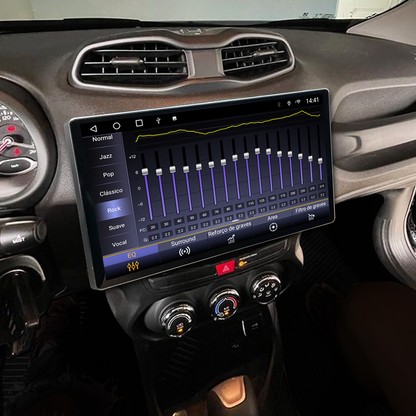Multimídia Jeep Renegade 2019 2020 2021 2022 2023 V2 Tesla 13" 2015 2016 2017 2018