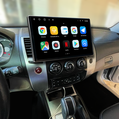 Multimídia L200 Pajero Dakar 2015 2016 2017 2018 V2 Tesla 13" 2008 2009 2010 2011 2012 2013 2014