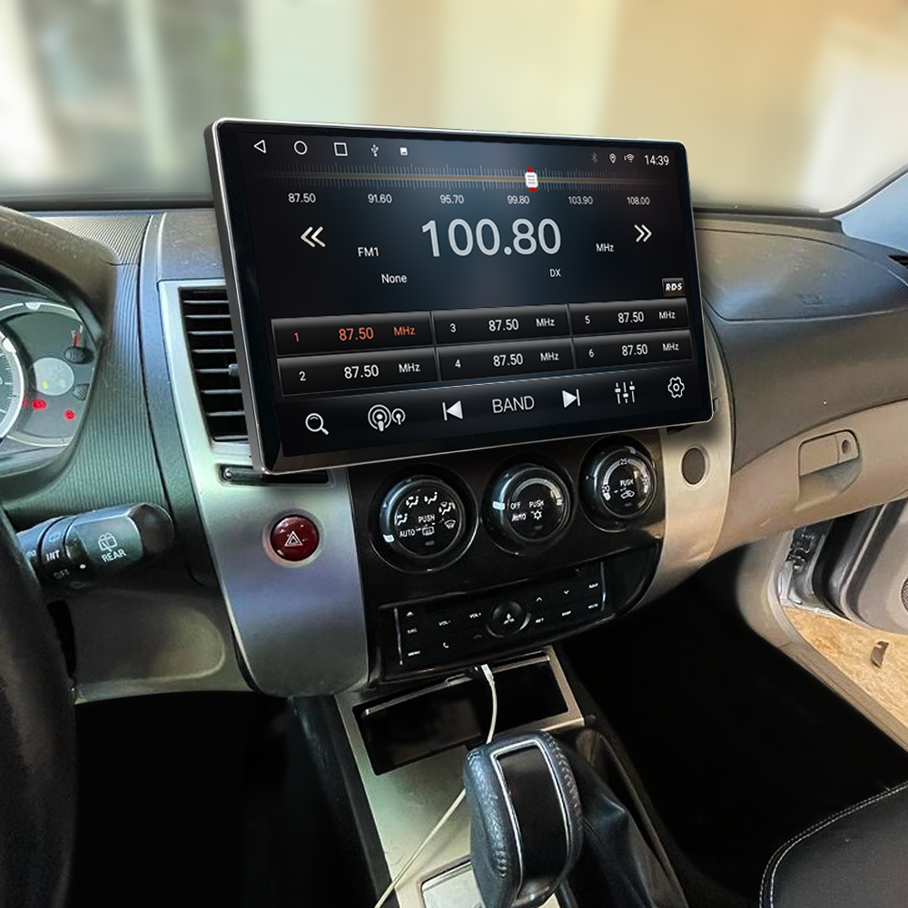 Multimídia L200 Pajero Dakar 2015 2016 2017 2018 V2 Tesla 13" 2008 2009 2010 2011 2012 2013 2014