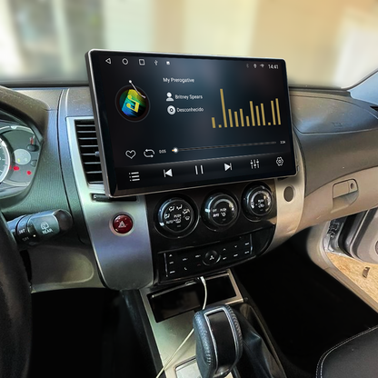 Multimídia L200 Pajero Dakar 2015 2016 2017 2018 V2 Tesla 13" 2008 2009 2010 2011 2012 2013 2014