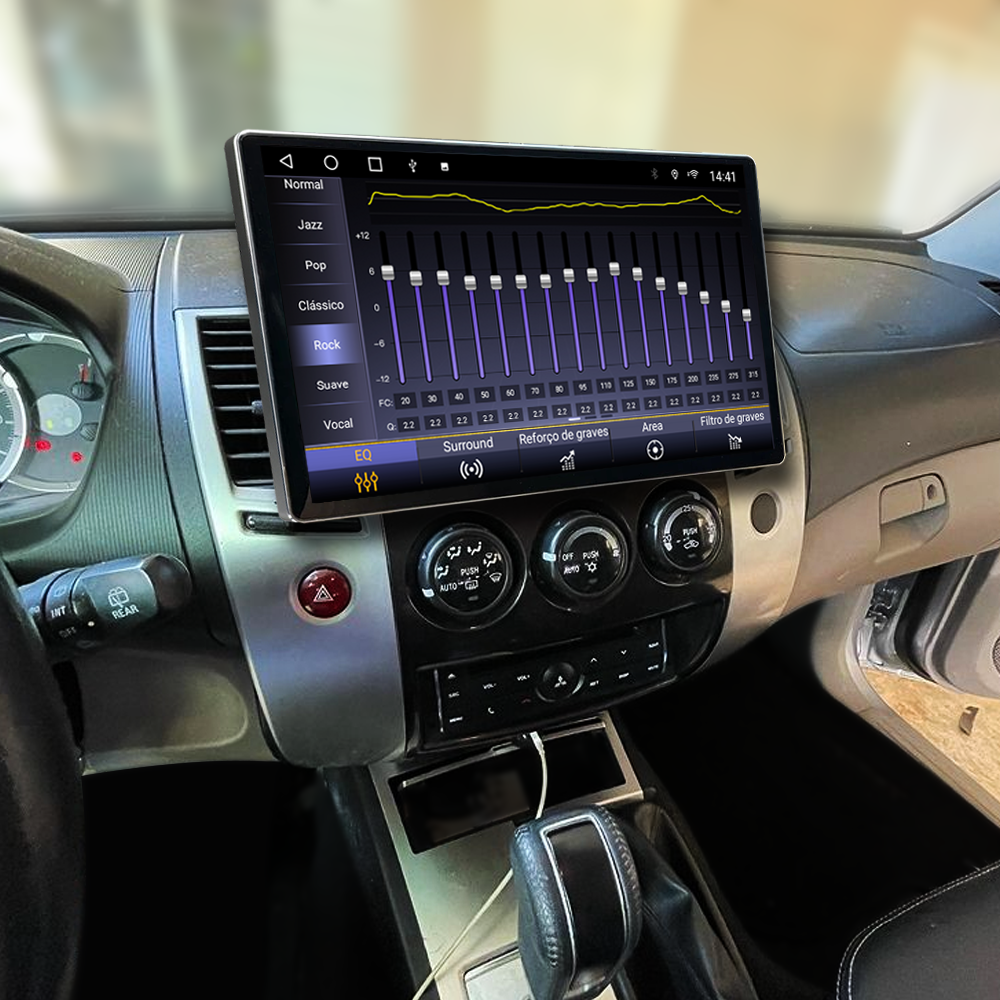 Multimídia L200 Pajero Dakar 2015 2016 2017 2018 V2 Tesla 13" 2008 2009 2010 2011 2012 2013 2014