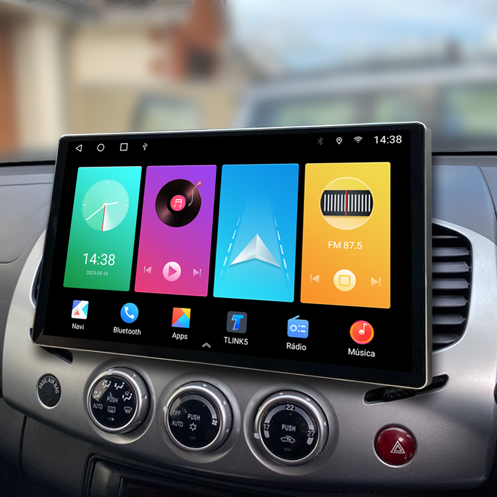 Multimídia L200 Triton 2013 2014 2015 2016 2017 V2 Tesla 13" 2008 2009 2010 2011 2012