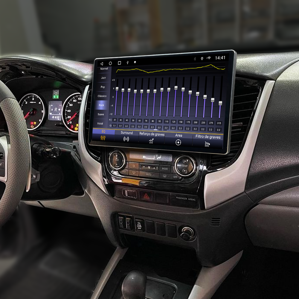 Multimídia L200 Triton 2020 2021 2022 2023 AC AN V2 Tesla 13" 2017 2018 2019