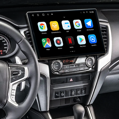 Multimídia L200 Triton Sport 2022 2023 2024 V2 Tesla 13" Mitsubishi