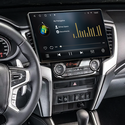 Multimídia L200 Triton Sport 2022 2023 2024 V2 Tesla 13" Mitsubishi