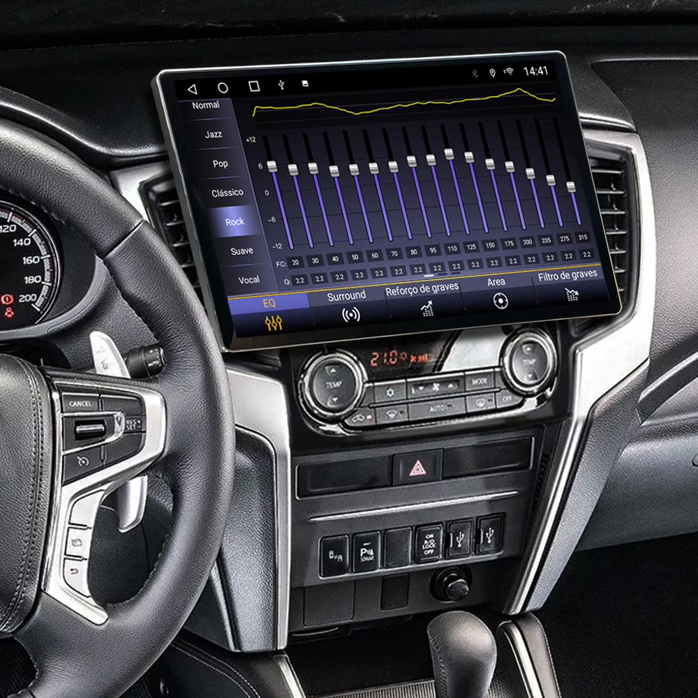 Multimídia L200 Triton Sport 2022 2023 2024 V2 Tesla 13" Mitsubishi