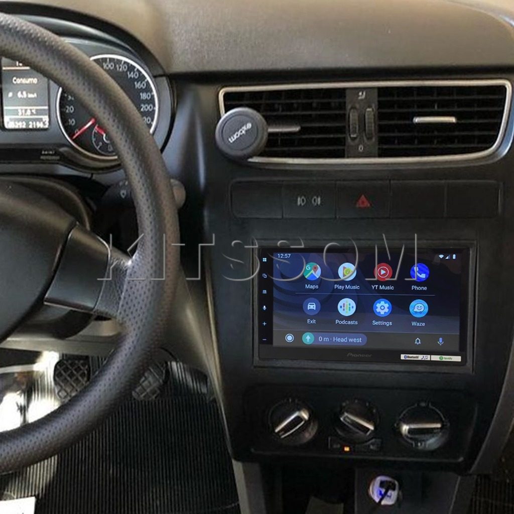 Multimídia Pioneer VW Fox 2010 2011 2012 2013 Carplay Android Auto TV 7"-Pioneer-Kitssom