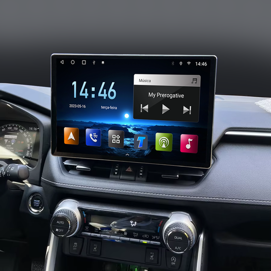 Multimídia Toyota RAV4 2020 2021 2022 2023 2024 2025 2026 V2 Tesla 13"