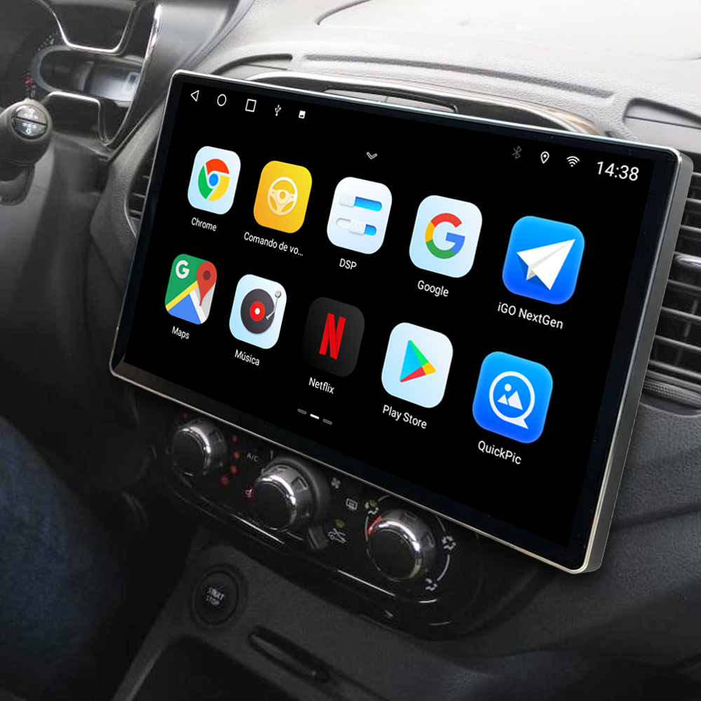 Multimídia Renault Captur 2019 2020 2021 2022 2023 V2 Tesla 13" 2015 2016 2017 2018