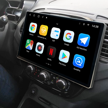 Multimídia Renault Captur 2019 2020 2021 2022 2023 V2 Tesla 13" 2015 2016 2017 2018