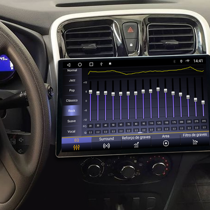 Multimídia Sandero Logan 2017 2018 2019 2020 2021 V2 Tesla 13" 2014 2015 2016