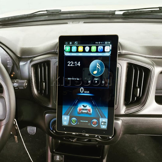 Central multimídia Tesla rotativa para Fiat Strada 2022 a 2024.