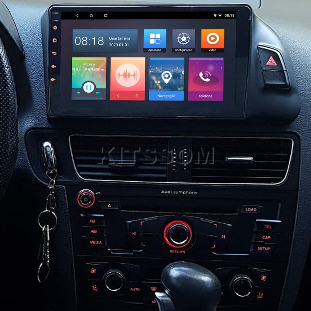 Multimídia Audi Q5 2010 2011 2012 2013 2014 2015 V2 Carplay 9" 2008 2009-V2 CAR AUDIO-Kitssom
