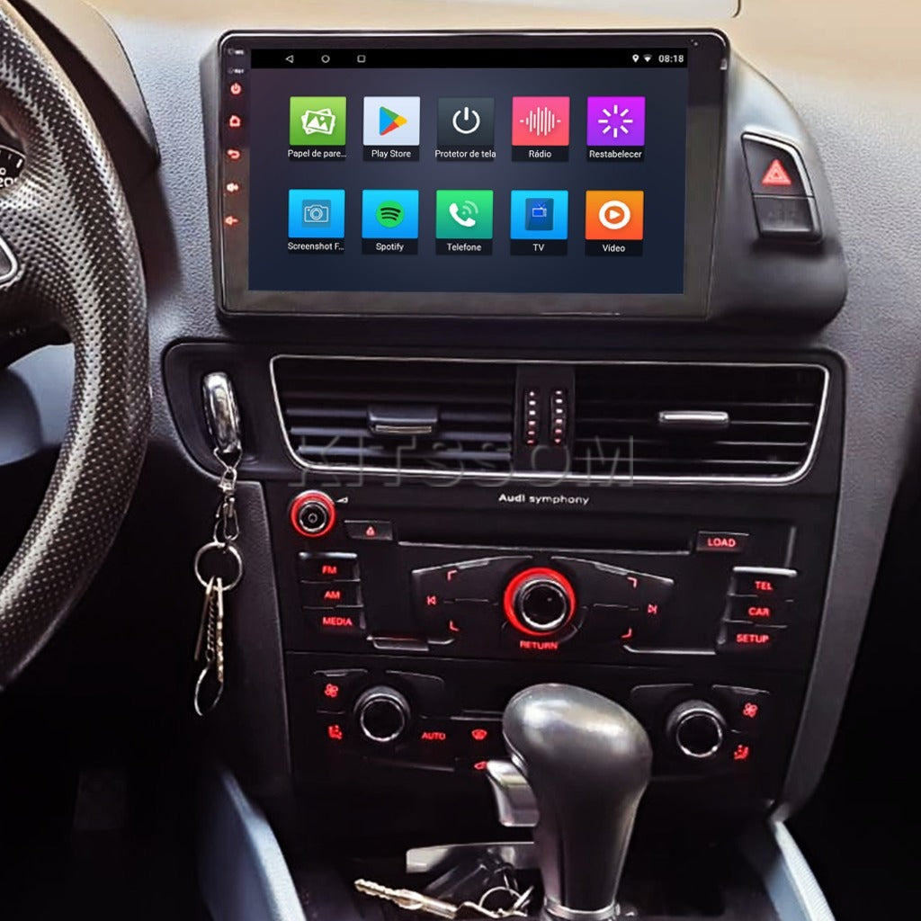 Multimídia Audi Q5 2010 2011 2012 2013 2014 2015 V2 Carplay 9" 2008 2009-V2 CAR AUDIO-Kitssom