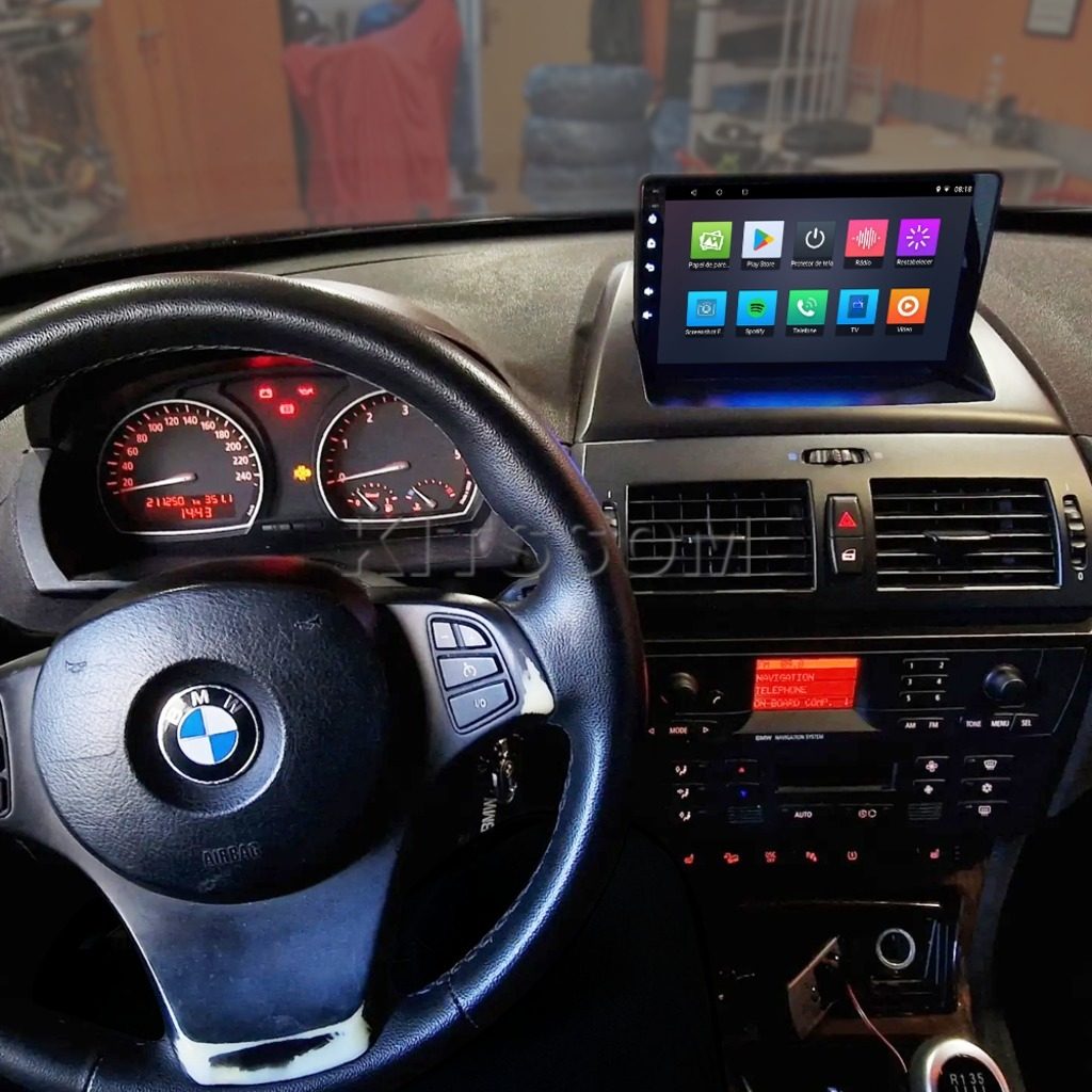Multimídia BMW X3 E83 2006 2007 2008 2009 2010 V2 Carplay 9" 2004 2005-V2 CAR AUDIO-Kitssom