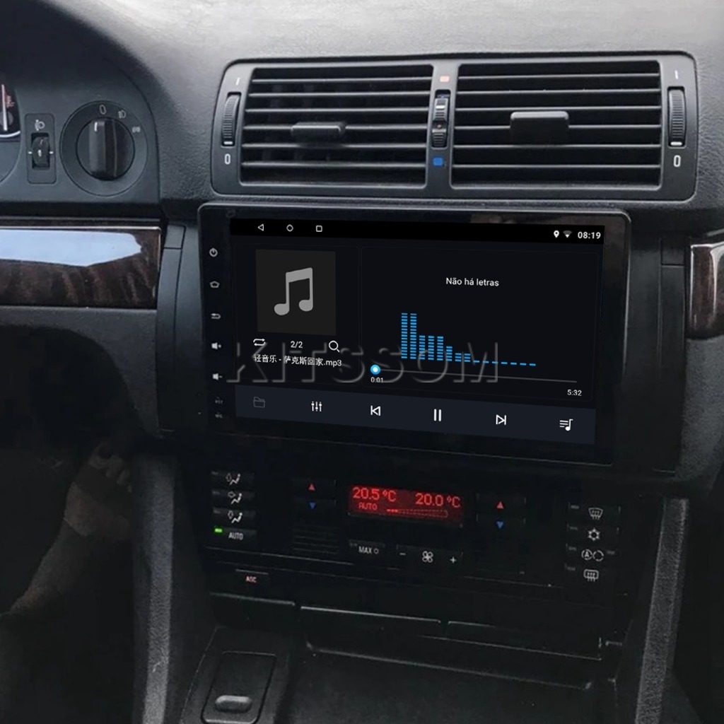 Multimídia BMW X5 E53 2002 2003 2004 2005 2006 V2 Carplay 9" 1999 2000 2001-V2 CAR AUDIO-Kitssom