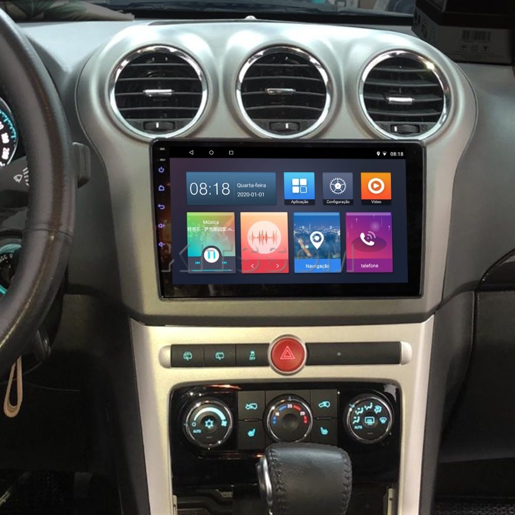 Multimídia Captiva 2012 2013 2014 2015 2016 2017 V2 Carplay 9" 2008 2009 2010 2011-V2 CAR AUDIO-Kitssom
