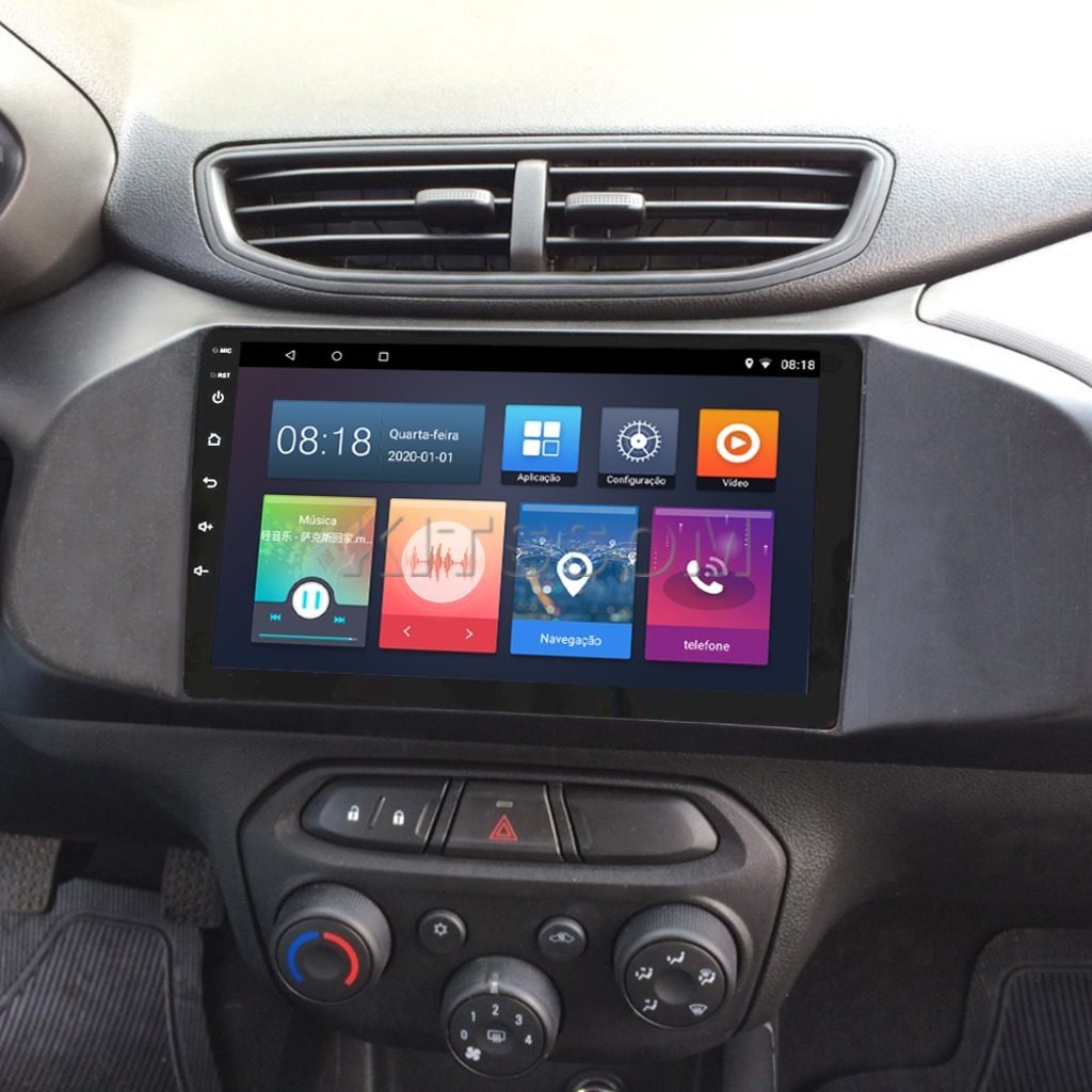 Multimídia Onix Prisma 2015 2016 2017 2018 2019 V2 Carplay 9" 2012 2013 2014-V2 CAR AUDIO-Kitssom