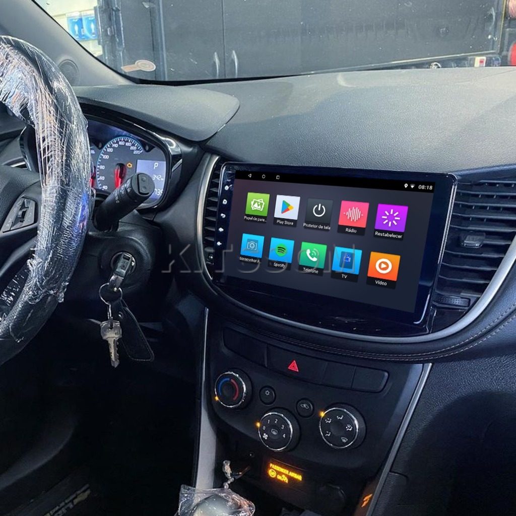 Multimidia Chevrolet Tracker 2018 2019 2020 2021 V2 Carplay 9" 2016 2017-V2 CAR AUDIO-Kitssom