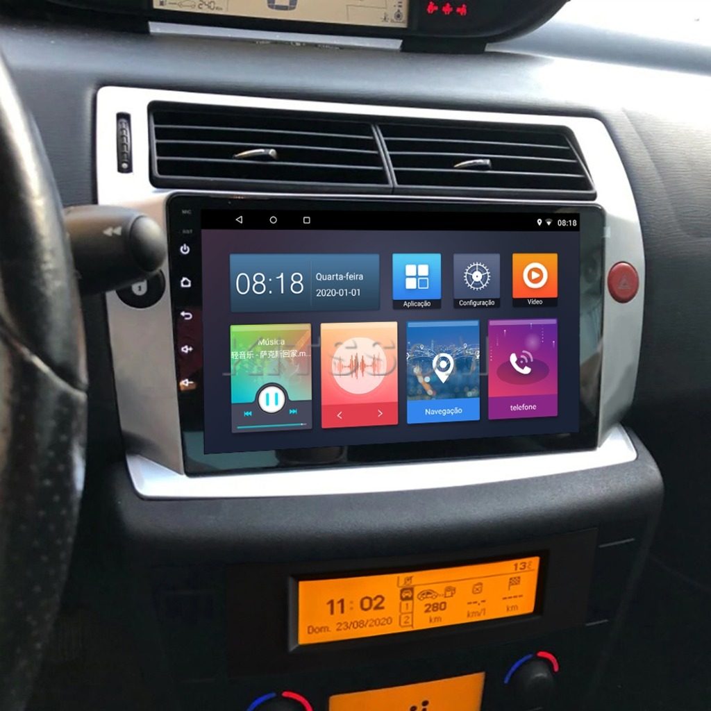 Multimídia Citroen C4 Pallas VTR 2010 2011 2012 V2 Carplay 9" 2009-V2 CAR AUDIO-Kitssom